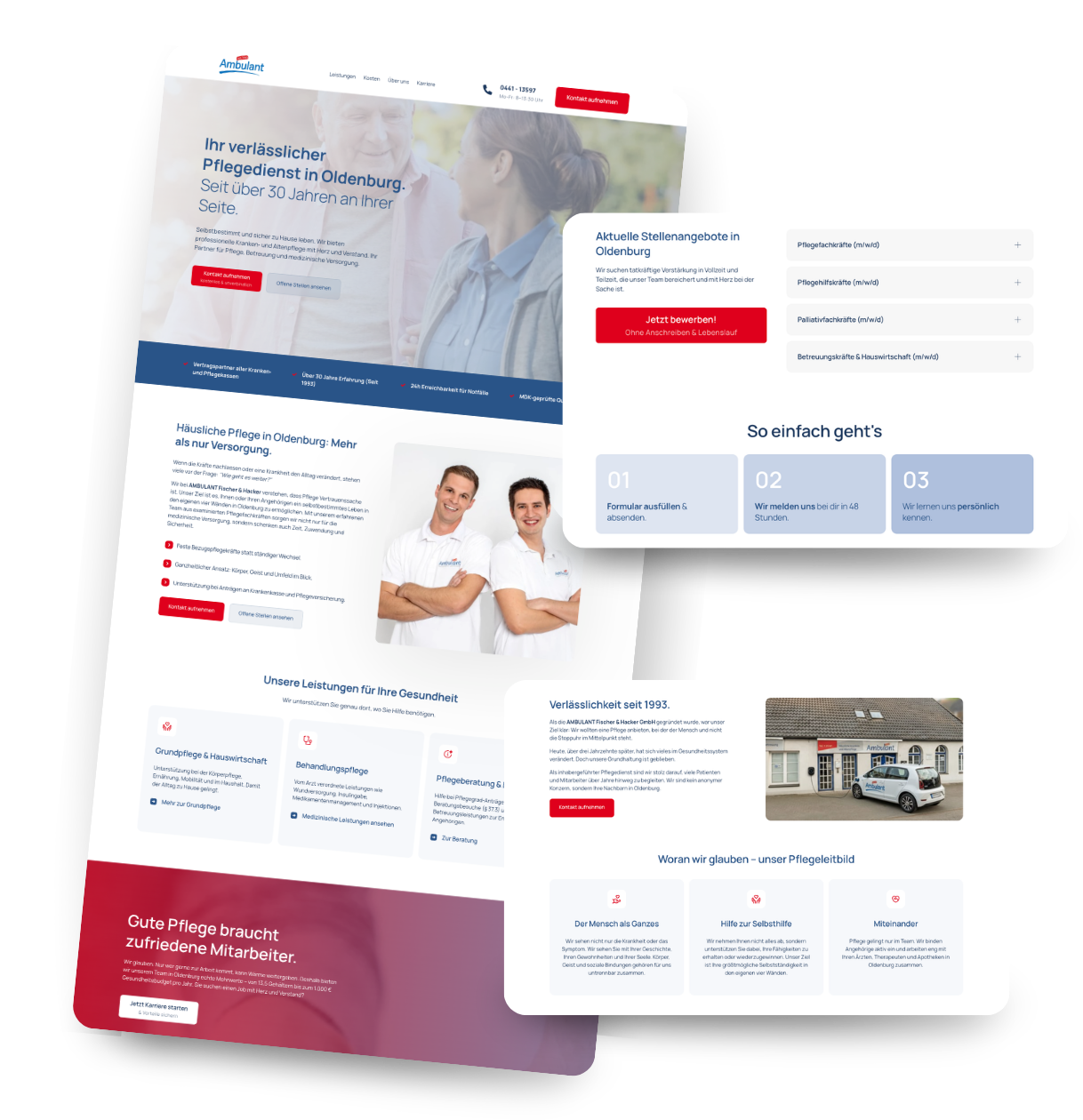 Pflegedienst Ambulant Oldenburg – Website